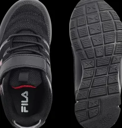 Hot czarne sneakersy dziecięce z czerwonym logo Dzieci Sportowe