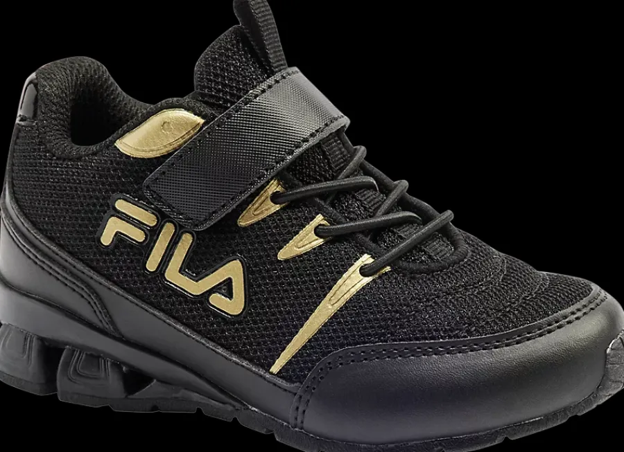 Clearance czarne sneakersy dziecięce ze złotymi akcentami Dzieci Sportowe
