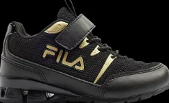 Clearance czarne sneakersy dziecięce ze złotymi akcentami Dzieci Sportowe