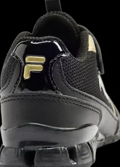 Clearance czarne sneakersy dziecięce ze złotymi akcentami Dzieci Sportowe