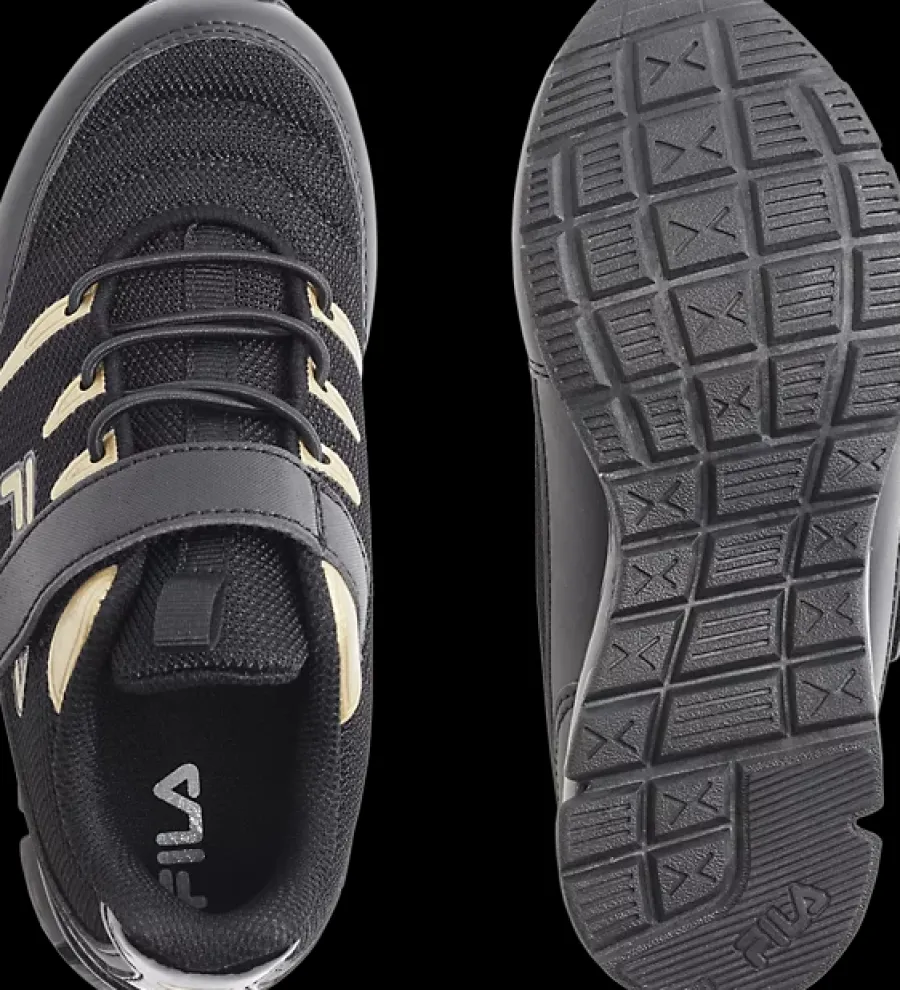 Online czarne sneakersy dziecięce ze złotymi elementami Dzieci Sportowe
