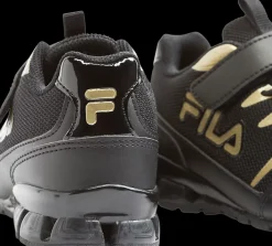 Online czarne sneakersy dziecięce ze złotymi elementami Dzieci Sportowe