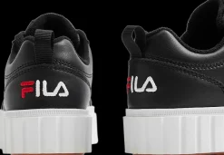 Discount czarne sneakersy dziecięce na grubej podeszwie Dzieci Sportowe