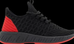 Online czarne sneakersy dziecięce z czerwonymi akcentami Dzieci Sportowe