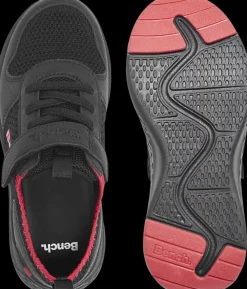 Discount czarne sneakersy dziecięce z czerwonymi elementami Dzieci Sportowe