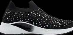 czarne sneakersy dziewczęce wysadzane kryształkami Dzieci Sportowe