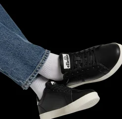 Online czarne sneakersy męskie na białej podeszwie Męskie Sportowe