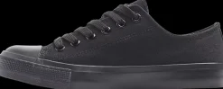 czarne tenisówki damskie z wyszywanym logo Damskie Sportowe|Trampki