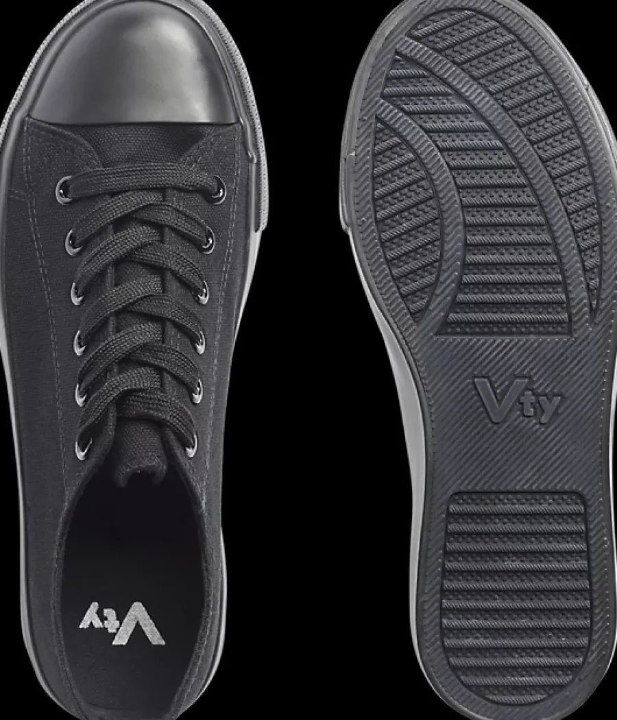 czarne tenisówki damskie z wyszywanym logo Damskie Sportowe|Trampki