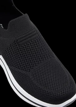 Outlet czarne wsuwane sneakersy damskie Damskie Sportowe