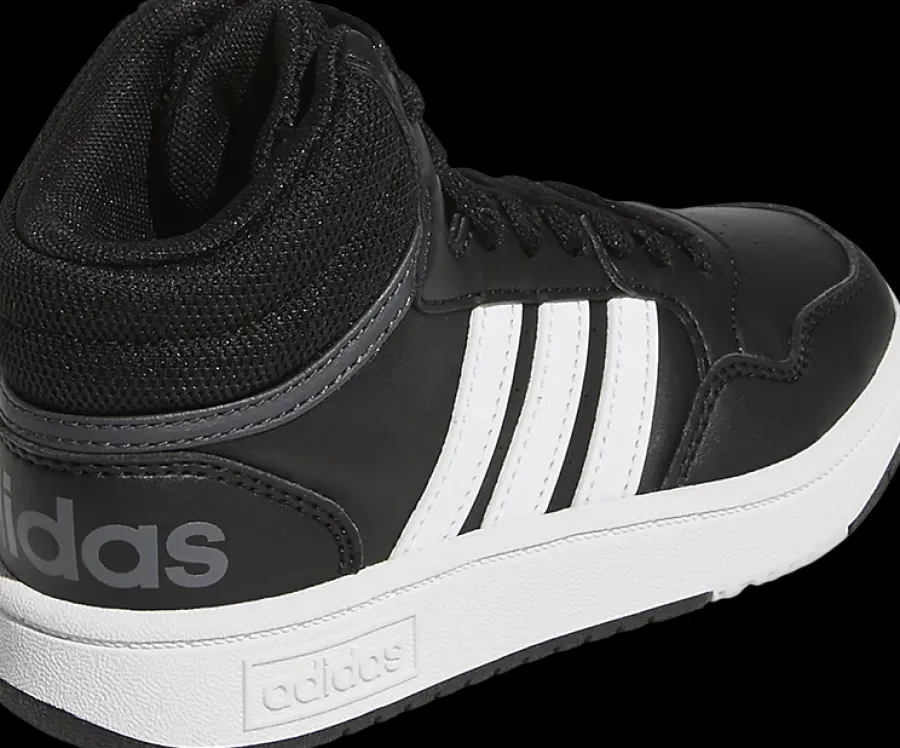 New czarne wysokie sneakersy młodzieżowe HOOPS MID 3.0 K Dzieci Sportowe