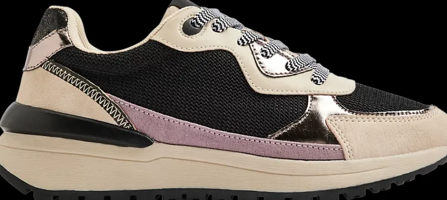 czarno-beżowe sneakersy damskie Damskie Sportowe