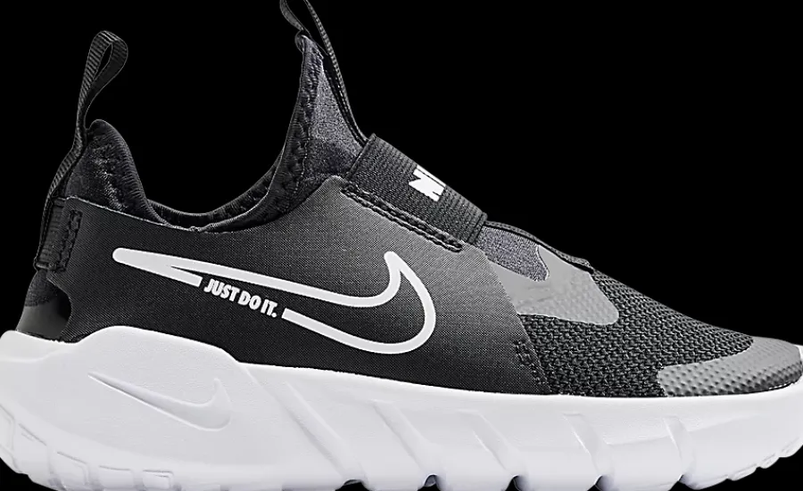 Hot czarno-białe wsuwane sneakersy dziecięce FLEX RUNNER 2 Dzieci Sportowe