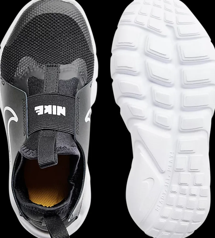 Hot czarno-białe wsuwane sneakersy dziecięce FLEX RUNNER 2 Dzieci Sportowe