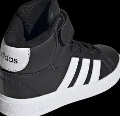 Discount czarno-białe wysokie sneakersy dziecięce Grand Court Mid Dzieci Sportowe