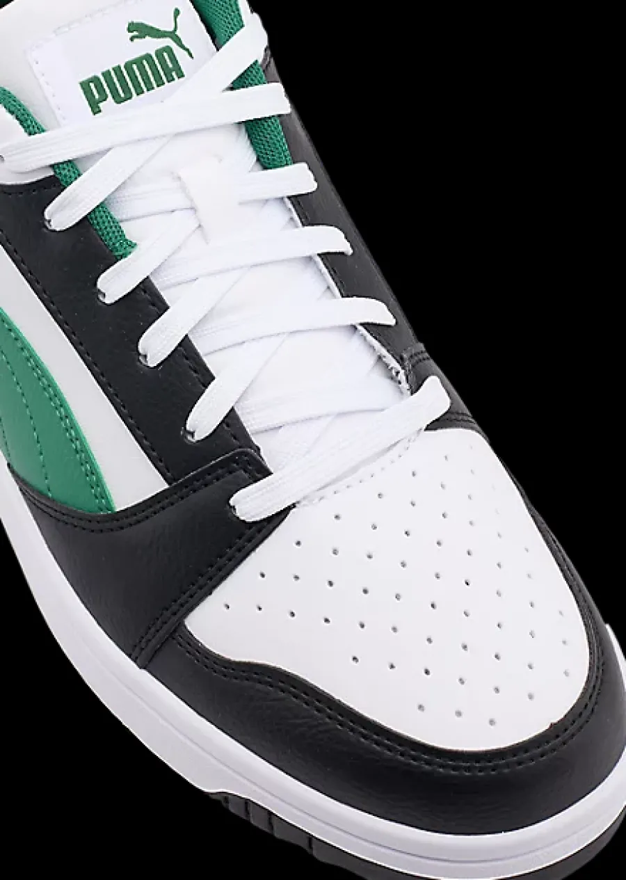 Discount czarno-biało-zielone sneakersy męskie Rebound V6 Low Męskie Sportowe|Markowe