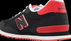 Outlet czarno-czerwone sneakersy młodzieżowe 515 Dzieci Sportowe