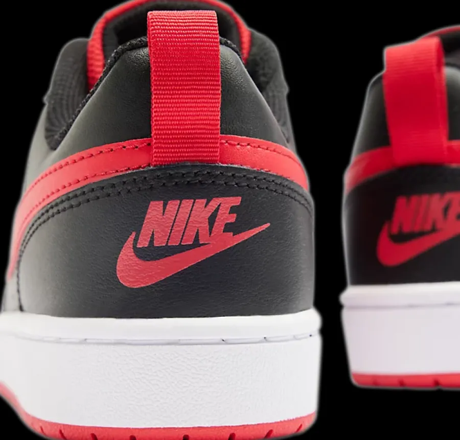 Clearance czarno-czerwone sneakersy chłopięce COURT BOROUGH 2 Dzieci Sportowe
