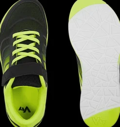 Sale czarno-limonkowe sneakersy dziecięce Dzieci Sportowe|Do Szkoły