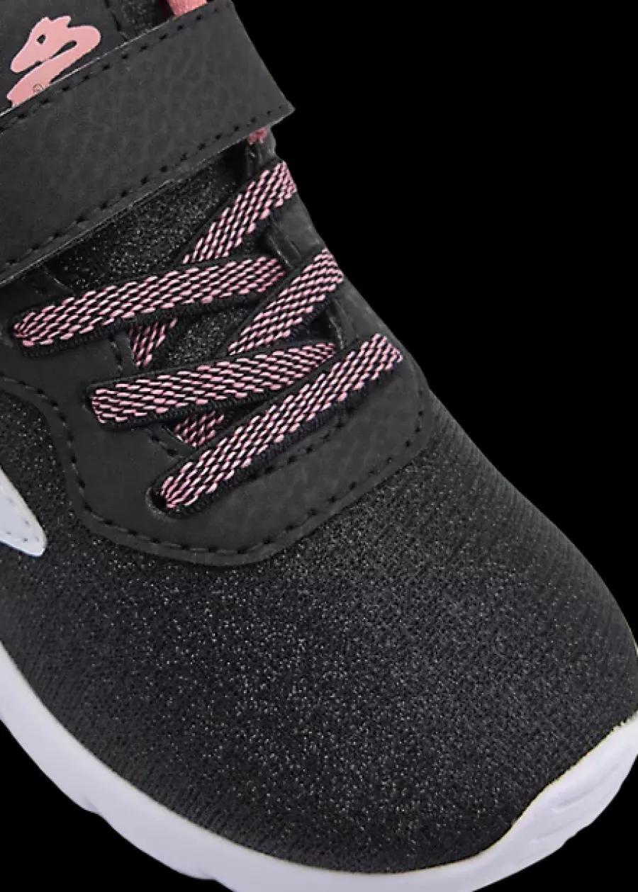 Sale czarno-różowe sneakersy dziewczęce Dzieci Sportowe