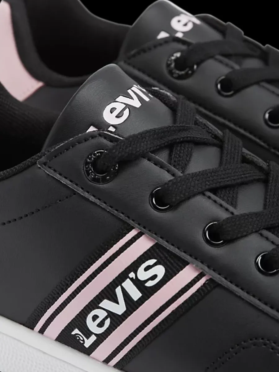 czarno-różowe sneakersy dziewczęce Levi's Dzieci Sportowe|Dla Nastolatka
