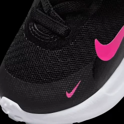 Discount czarno-różowe sneakersy dziewczęce Revolution 7 Dzieci Sportowe|Dla Maluszków