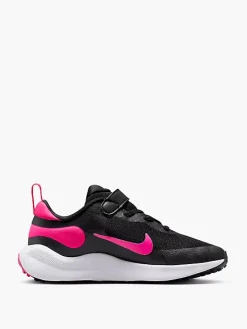 Hot czarno-różowe sneakersy dziewczęce Revolution 7 Dzieci Sportowe