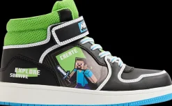 Discount czarno-zielone wysokie sneakersy chłopięce Dzieci Sportowe