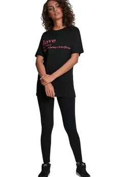 Hot tshirt damski z różowym napisem Damskie Odzież Damska