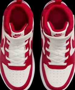 Hot czerwono-białe sneakersy dziecięce Court Borough Mid 2 Dzieci Sportowe