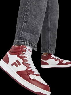 czerwono-białe wysokie damskie sneakersy Markowe