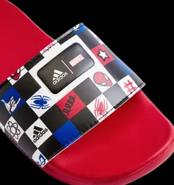 Discount czerwono-granatowe klapki dziecięce ADILETTE COMFORT SPIDERMAN Dzieci Klapki