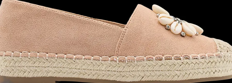 Sale espadryle damskie ozdobione muszelkami Damskie Półbuty