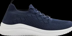 New granatowe sneakersy damskie na białej podeszwie Damskie Sportowe