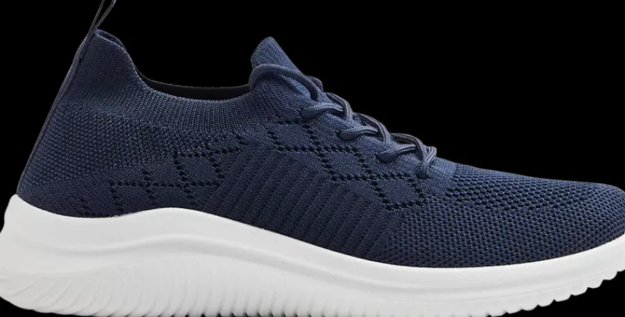 New granatowe sneakersy damskie na białej podeszwie Damskie Sportowe
