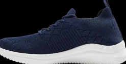 New granatowe sneakersy damskie na białej podeszwie Damskie Sportowe