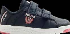 Outlet granatowo-biało-różowe sneakersy dziewczęce Dzieci Sportowe|Markowe
