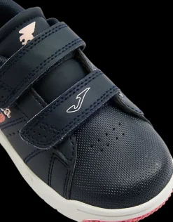Outlet granatowo-biało-różowe sneakersy dziewczęce Dzieci Sportowe|Markowe