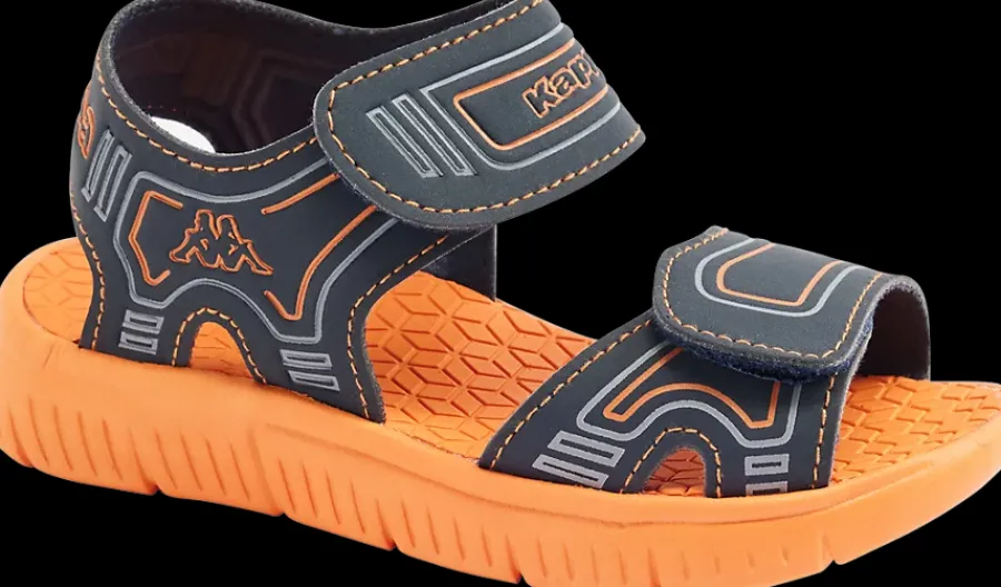 Clearance granatowo-pomarańczowe sandały chłopięce Kaleo Dzieci Sandały