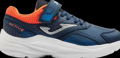 Outlet granatowo-pomarańczowe sneakersy dziecięce Active Jr Dzieci Sportowe