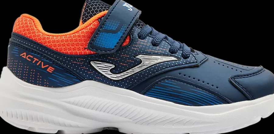 Outlet granatowo-pomarańczowe sneakersy dziecięce Active Jr Dzieci Sportowe