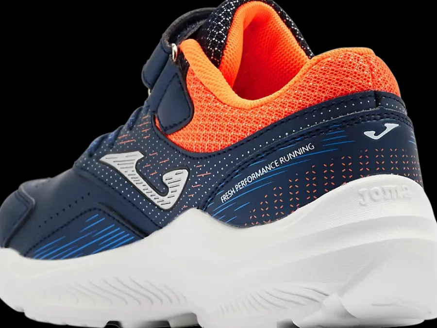 Outlet granatowo-pomarańczowe sneakersy dziecięce Active Jr Dzieci Sportowe
