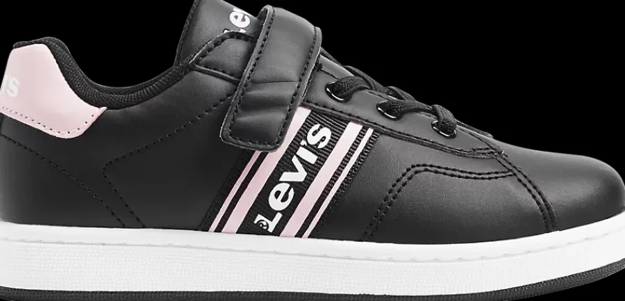 Discount granatowo-różowe sneakersy dziewczęce Levi's Dzieci Sportowe