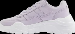 Hot jasnofioletowe sneakersy dziewczęce na białej podeszwie Dzieci Sportowe|Do Szkoły