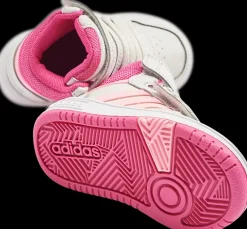 Online jasnoszaro-różowe sneakersy dziewczęce HOOPS MID 3.0 Dzieci Sportowe|Trampki Wysokie