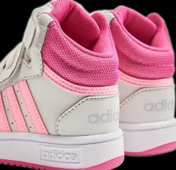 Online jasnoszaro-różowe sneakersy dziewczęce HOOPS MID 3.0 Dzieci Sportowe|Trampki Wysokie
