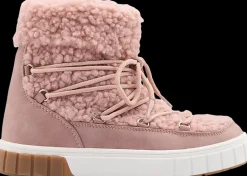 Discount kozaczki dziewczęce w kolorze old pink Dzieci Kozaki