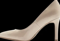 Outlet lakierowane klasyczne szpilki damskie w kolorze nude Damskie Czółenka