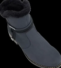 Hot ocieplane granatowe botki damskie Damskie Botki