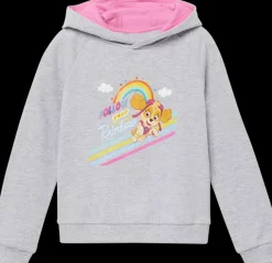 Discount popielata bawełnana bluza dziewczęca z kapturem Dzieci Odzież